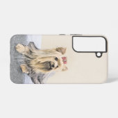 ヨークシャー絵画テリアの – かわいいオリジナルドッグアート SAMSUNG GALAXYケース (裏面横)