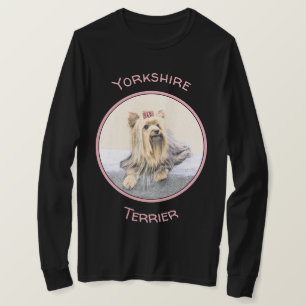 ヨークシャー絵画テリアの – かわいいオリジナルドッグアート Tシャツ