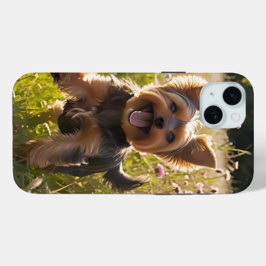 ヨークシャー遊テリアの芝生 Case-Mate iPhoneケース (裏面 (横))