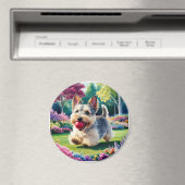 ヨークシャー遊テリアパピーの公園 マグネット (インサイチュ (食洗機))