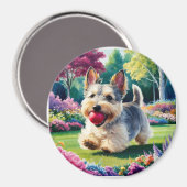 ヨークシャー遊テリアパピーの公園 マグネット (正面/裏面)