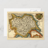 ヨークシャー郡イングランド古古古古古美術館地図 ポストカード (正面/裏面)