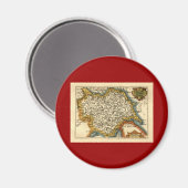 ヨークシャー郡イングランド古古古古古美術館地図 マグネット (正面/裏面)