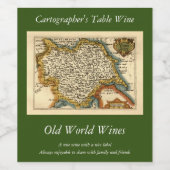 ヨークシャー郡イングランド古古古古古美術館地図 ワインラベル (シングルラベル)