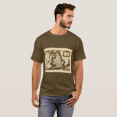 ヨークシャー郡イングランド古古古古古美術館地図 Tシャツ (正面フル)