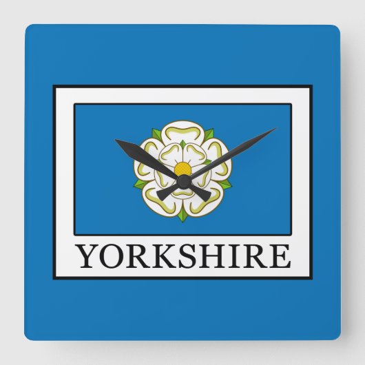 ヨークシャー郡イングランド スクエア壁時計 (正面)
