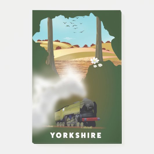 ヨークシャー鉄道地図 旅行の印刷物 ポストイット (正面)
