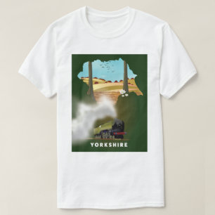 ヨークシャー鉄道地図 旅行の印刷物 Tシャツ