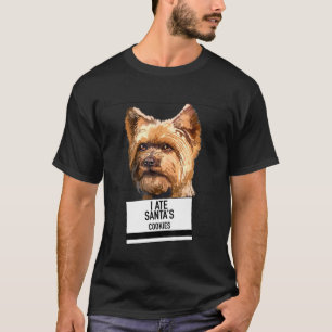 ヨークシャー食べテリアサンタクッキー Tシャツ