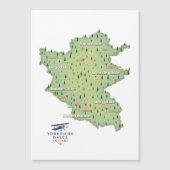 ヨークシャー・ダレス・イングランドの地図 (正面)