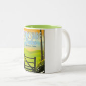 ヨークシャー・ダレス・ヴィンテージ旅行ポスター ツートーンマグカップ (正面右)