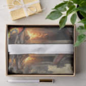 ヨークシャー・テリアが消防士として 薄葉紙 (ギフト)