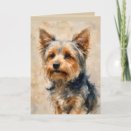ヨークシャー・テリアの犬のアート カード