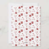 ヨークシャー・テリアパーソナライズされた・ドッグ・ヴァレンティネス シーズンカード (裏面)