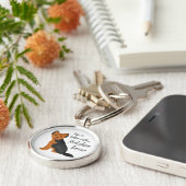 ヨークシャー・テリアヨークシャーテリア鍵キーチェーン。任意のコートc キーホルダー (側面)