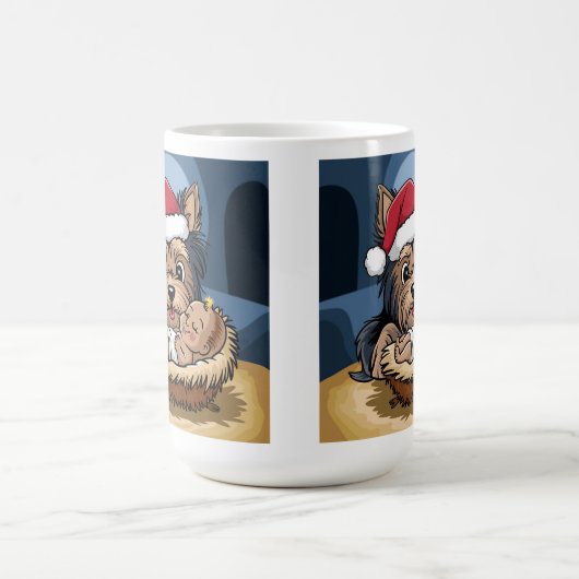 ヨークシャー・テリアーが憧れたホリーの蓋 モーフィングマグカップ (中央)