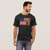 ヨークシャー・テリアードッグ愛国7月アメリカ4日 Tシャツ (正面フル)