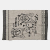 ヨークシャー·テリアー·アート、万事が失敗した場合の引用文 キッチンタオル (横)