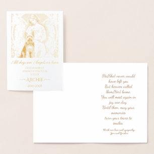 ヨークシャー・テリア喪失の哀悼の意カスタム見 箔カード