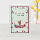 ヨークシャー・テリア女性用ジェルウェルカード カード (黄色い花)