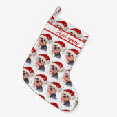 ヨークシャー・テリア犬がクリスマス・スターを育てる スモールクリスマスストッキング (正面 (吊り時))