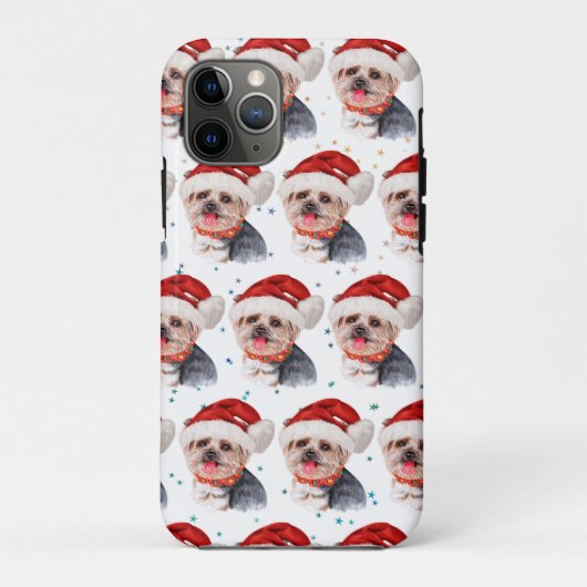 ヨークシャー・テリア犬がクリスマス・スターを育てる Case-Mate iPhoneケース (裏面)
