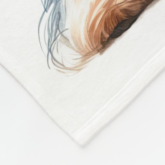 ヨークシャー・テリア – この家族の女王 フリースブランケット (角)