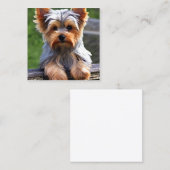 ヨークシャー・テリア、または「ヨークシャーテリア」はAffecである スクエア名刺 (正面/裏面)