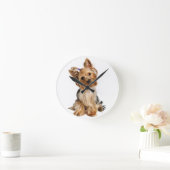 ヨークシャー・テリア・パッピー ラウンド壁時計 (ホーム)