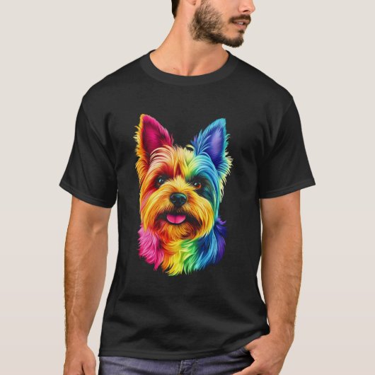 ヨークシャー・テリア ポップアート Tシャツ (正面)