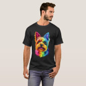 ヨークシャー・テリア ポップアート Tシャツ (正面フル)