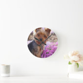 ヨークシャー・テリア ラウンド壁時計 (ホーム)