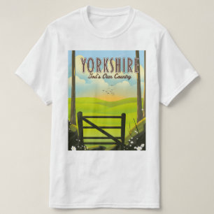ヨークシャー「神の国」ヴィンテージトラベルサイト Tシャツ