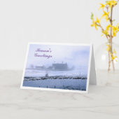 ヨークシャーUKファームクリスマスカード カード (黄色い花)