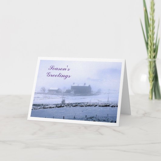 ヨークシャーUKファームクリスマスカード カード (正面)