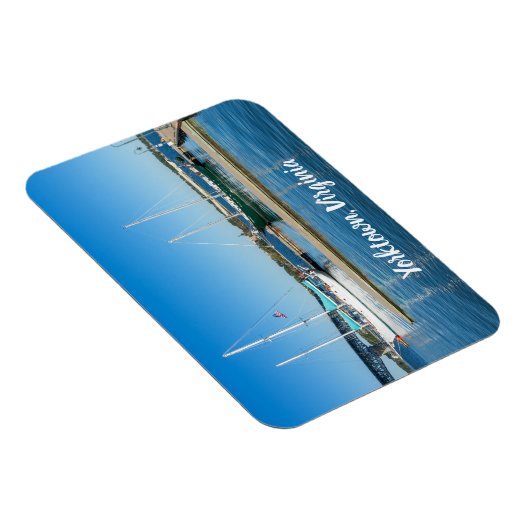 ヨークタウンのヨットヨーク川のボート マグネット (右側)