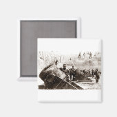 ヨークタウンのCivil War Mortalバッテリ マグネット (正面/裏面)
