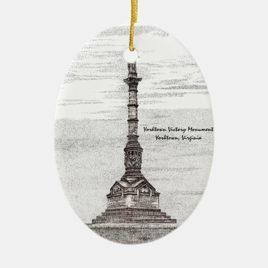 ヨークタウンビクトリーモニュメントオーナメント セラミックオーナメント (正面)
