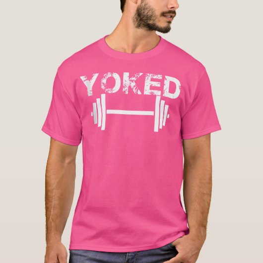 ヨークドバーベル重量挙げ Tシャツ (正面)