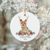 ヨークパーソナライズされたシャーテリアクリスマス セラミックオーナメント