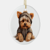 ヨークパーソナライズされたシャーテリアドッグアート セラミックオーナメント (右)