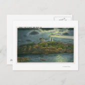 ヨークビーチビューオブザヌブルライトハウスアット ポストカード (正面/裏面)