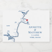 ヨークビーチメ結婚インズミニボトル スパークリングワインラベル (シングルラベル)