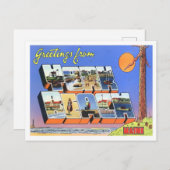 ヨークビーチ，メインヴィンテージビッグ文字はがき ポストカード (正面/裏面)