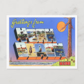 ヨークビーチ,メインヴィンテージビッグ文字はがき ポストカード (正面)