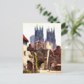 ヨークミンスターブーサムバーエントランスカラー大聖堂 ポストカード (スタンド正面)