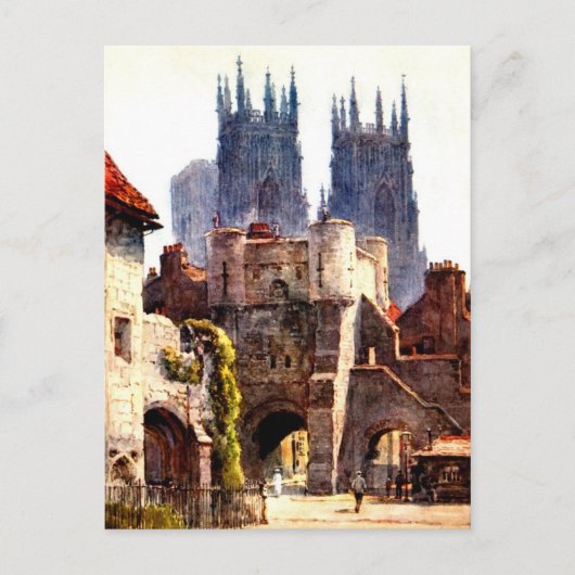 ヨークミンスターブーサムバーエントランスカラー大聖堂 ポストカード (正面)