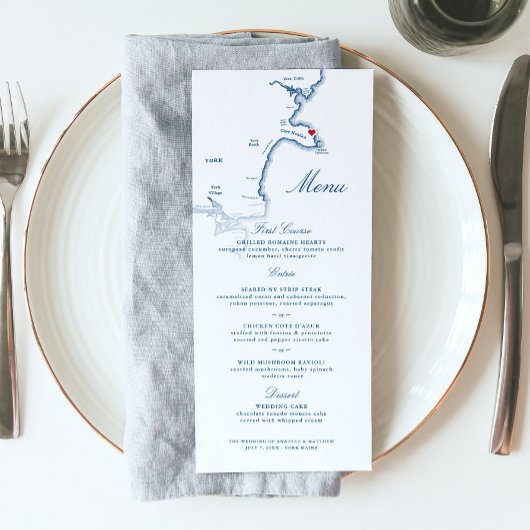 ヨークメインエレガントマップネイビー結婚スクリプト メニュー