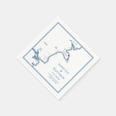 ヨークメインマップエレガントウェディング スタンダードカクテルナプキン (角)