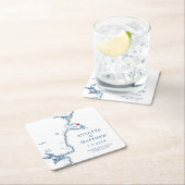 ヨークメイ結婚ンズウェルカムパーティーカクテルアワー スクエアペーパーコースター (インサイチュ)